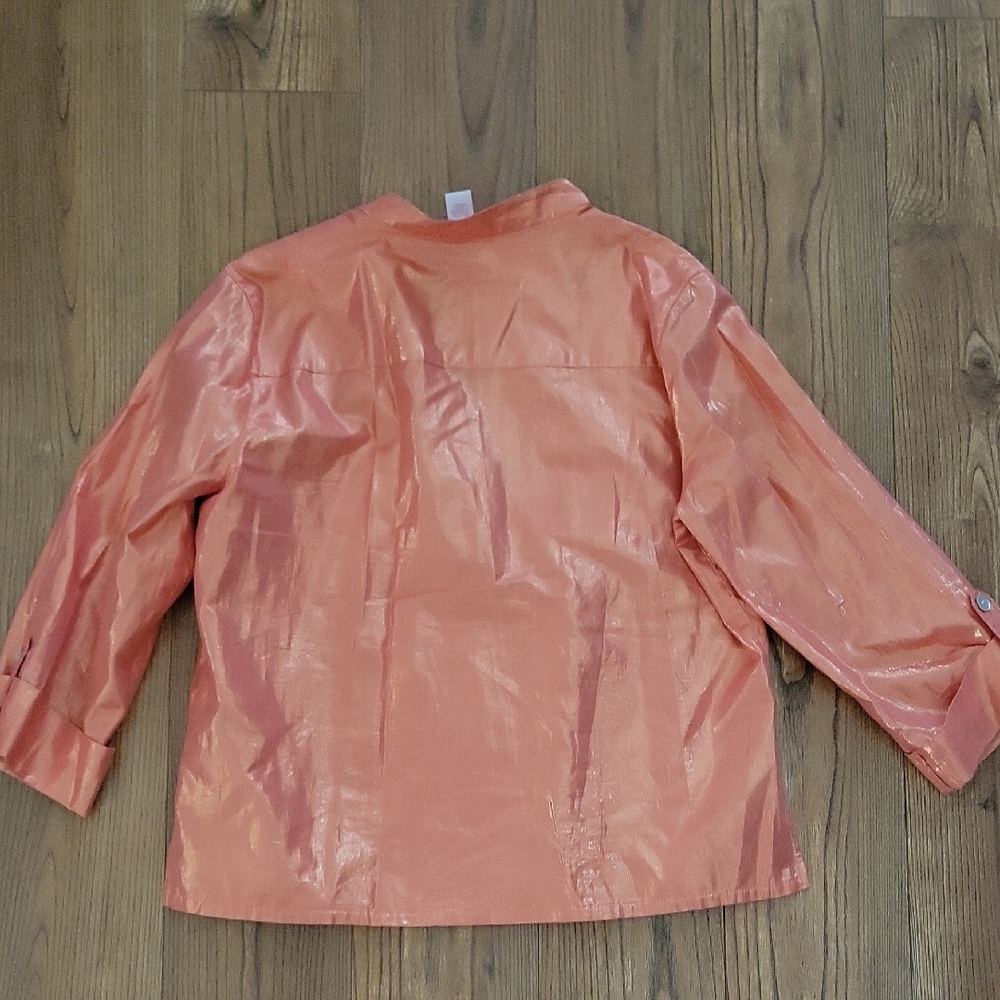 Ruby Rd. Metallic Peach Blouse - Picture 3 of 4